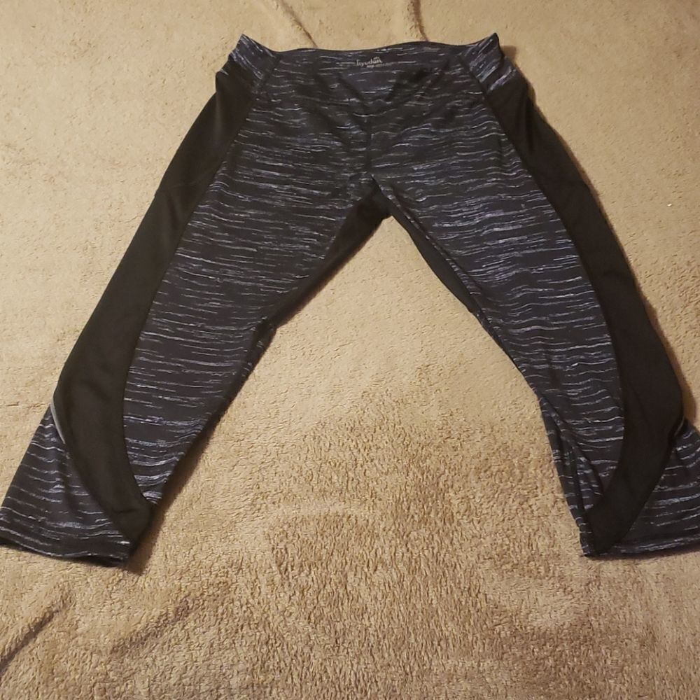 𝅺KYODAN black/silver/gray leggings 